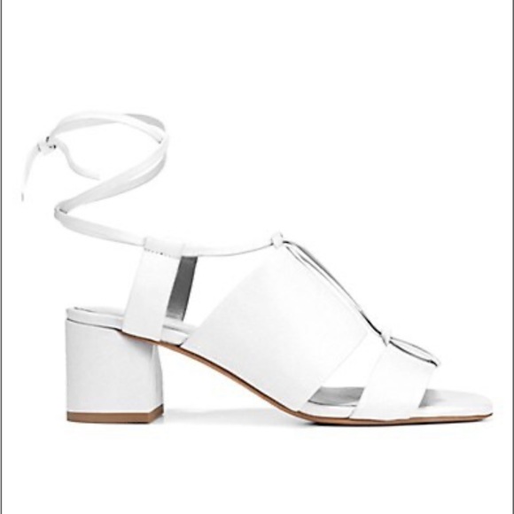 Vince Dunaway Ankle Wrap Black Leather Sandals - Picture 4 of 8